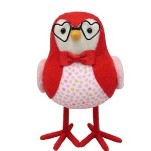 VALENTINE BIRD WITH HEART SHAPED GLASSES